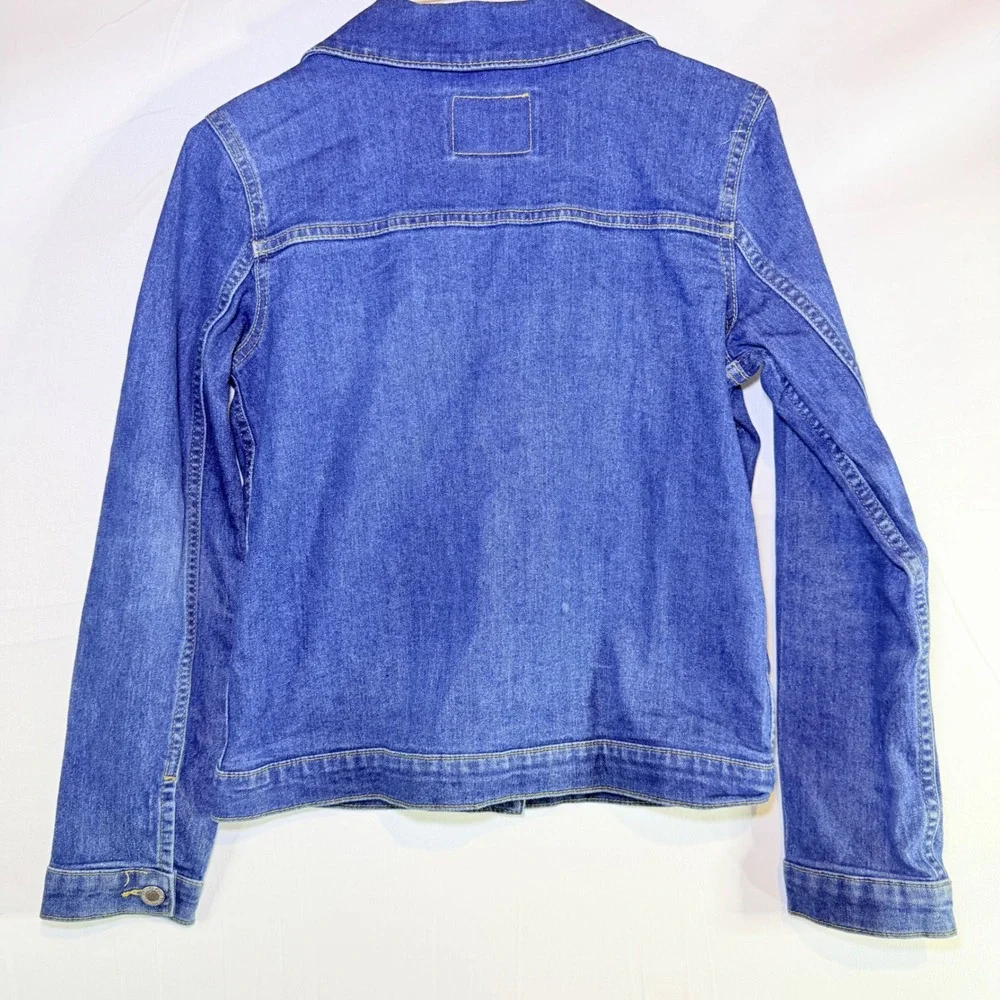 Levis Kids Blue Denim Trucker Jacket XL 14/16‎ Medium Wash Button Up 41M050-BH5